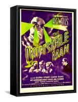 "The Invisible Man", Claude Rains, Henry Travers, Gloria Stuart, William Harrigan on Window Card-null-Framed Stretched Canvas