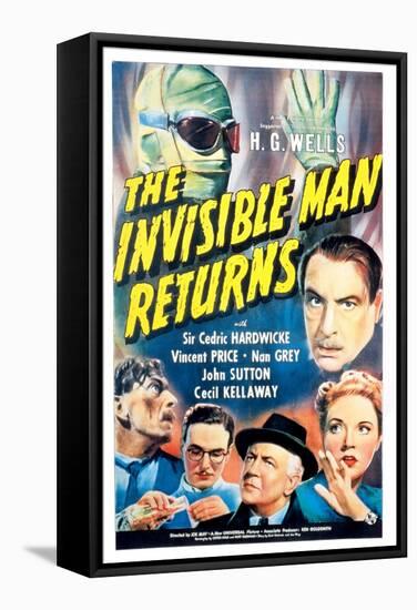 The Invisible Man Returns, Vincent Price, Cedric Hardwicke, Nan Grey, Cecil Kellaway, 1940-null-Framed Stretched Canvas