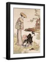 The Iris Garden, C1775-1815-Torii Kiyonaga-Framed Giclee Print