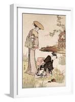 The Iris Garden, C1775-1815-Torii Kiyonaga-Framed Giclee Print