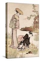The Iris Garden, C1775-1815-Torii Kiyonaga-Stretched Canvas
