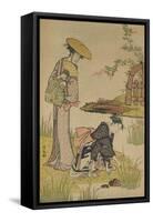 'The Iris Garden', c1784-Torii Kiyonaga-Framed Stretched Canvas