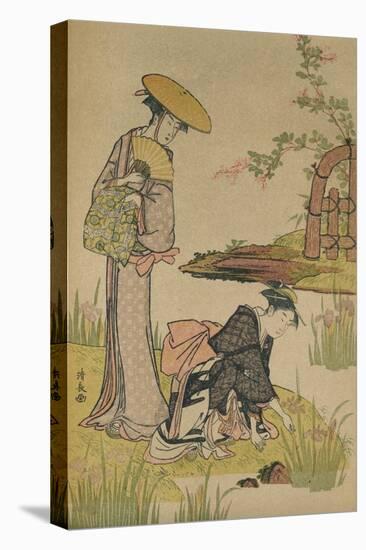 'The Iris Garden', c1784-Torii Kiyonaga-Stretched Canvas