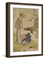 'The Iris Garden', c1784-Torii Kiyonaga-Framed Giclee Print