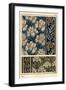 The iris in patterns for fabrics and tiles.-null-Framed Giclee Print