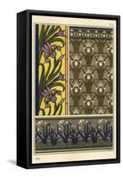 The Iris in Various Patterns for Stained Glass, Wallpaper and Fabrics-null-Framed Stretched Canvas