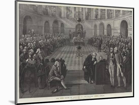 The Irish House of Commons, Ad 1790, College Green, Dublin-null-Mounted Giclee Print