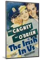 The Irish in Us, Pat O'Brien, Olivia De Havilland, James Cagney on Window Card, 1935-null-Mounted Photo