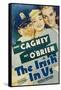 The Irish in Us, Pat O'Brien, Olivia De Havilland, James Cagney on Window Card, 1935-null-Framed Stretched Canvas