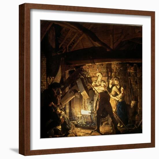 The Iron Forge, 1772-Joseph Wright of Derby-Framed Giclee Print