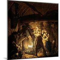 The Iron Forge, 1772-Joseph Wright of Derby-Mounted Giclee Print