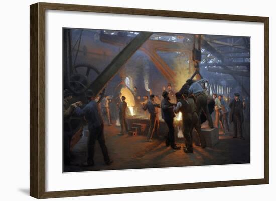 "The Iron Foundry" Burmeister & Wain, 1885-Peder Severin Kröyer-Framed Giclee Print