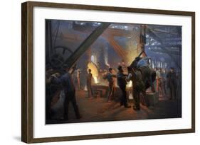 "The Iron Foundry" Burmeister & Wain, 1885-Peder Severin Kröyer-Framed Giclee Print