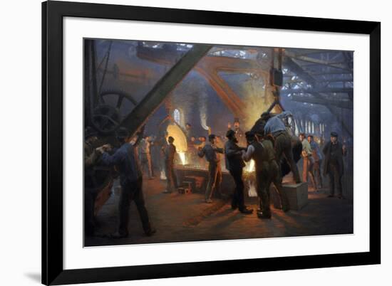 "The Iron Foundry" Burmeister & Wain, 1885-Peder Severin Kröyer-Framed Giclee Print