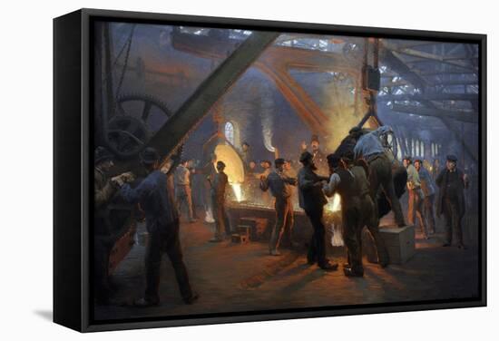 "The Iron Foundry" Burmeister & Wain, 1885-Peder Severin Kröyer-Framed Stretched Canvas