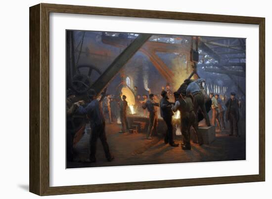 "The Iron Foundry" Burmeister & Wain, 1885-Peder Severin Kröyer-Framed Giclee Print