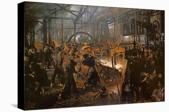 The Iron-Rolling Mill-Adolph von Menzel-Stretched Canvas