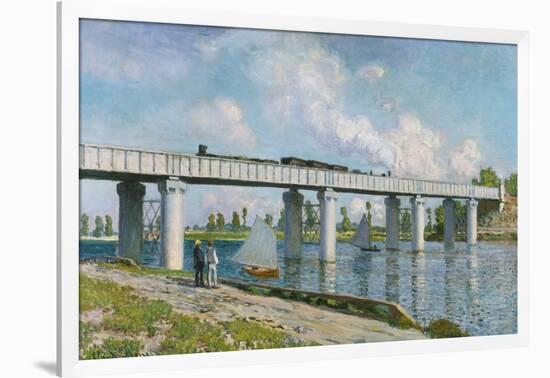 The Iron Track Bridge at Argenteuil; Pont Du Chemin De Fer a Argenteuil-Claude Monet-Framed Giclee Print