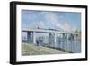 The Iron Track Bridge at Argenteuil. Pont Du Chemin De Fer a Argenteuil-Claude Monet-Framed Giclee Print