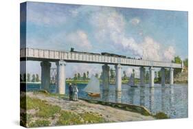 The Iron Track Bridge at Argenteuil; Pont Du Chemin De Fer a Argenteuil-Claude Monet-Stretched Canvas