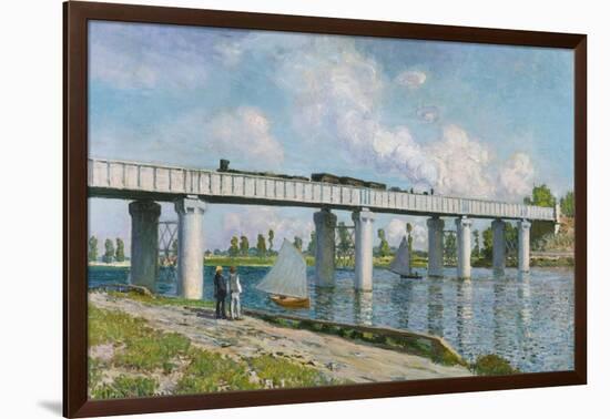 The Iron Track Bridge at Argenteuil; Pont Du Chemin De Fer a Argenteuil-Claude Monet-Framed Giclee Print