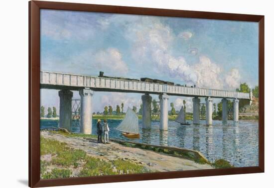 The Iron Track Bridge at Argenteuil; Pont Du Chemin De Fer a Argenteuil-Claude Monet-Framed Giclee Print