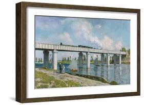 The Iron Track Bridge at Argenteuil; Pont Du Chemin De Fer a Argenteuil-Claude Monet-Framed Giclee Print