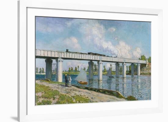 The Iron Track Bridge at Argenteuil; Pont Du Chemin De Fer a Argenteuil-Claude Monet-Framed Giclee Print