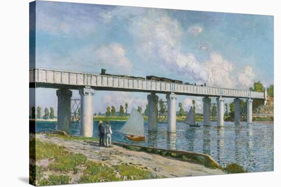 The Iron Track Bridge at Argenteuil; Pont Du Chemin De Fer a Argenteuil-Claude Monet-Stretched Canvas