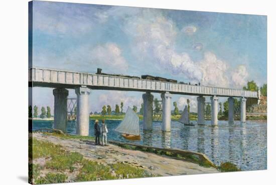 The Iron Track Bridge at Argenteuil; Pont Du Chemin De Fer a Argenteuil-Claude Monet-Stretched Canvas