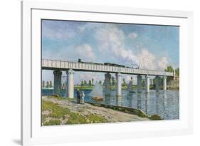 The Iron Track Bridge at Argenteuil; Pont Du Chemin De Fer a Argenteuil-Claude Monet-Framed Premium Giclee Print