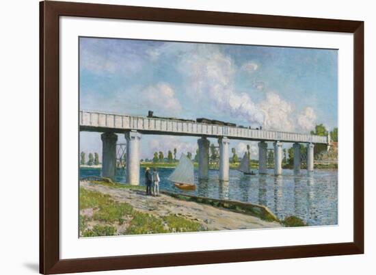 The Iron Track Bridge at Argenteuil; Pont Du Chemin De Fer a Argenteuil-Claude Monet-Framed Premium Giclee Print