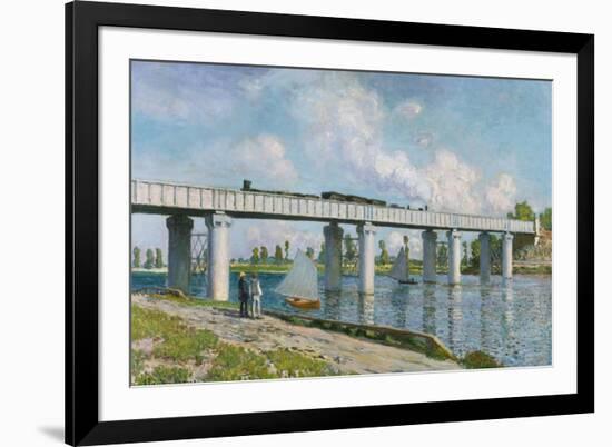 The Iron Track Bridge at Argenteuil; Pont Du Chemin De Fer a Argenteuil-Claude Monet-Framed Premium Giclee Print