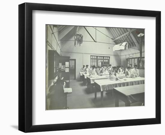 The Ironing Room, Battersea Polytechnic, London, 1907-null-Framed Photographic Print