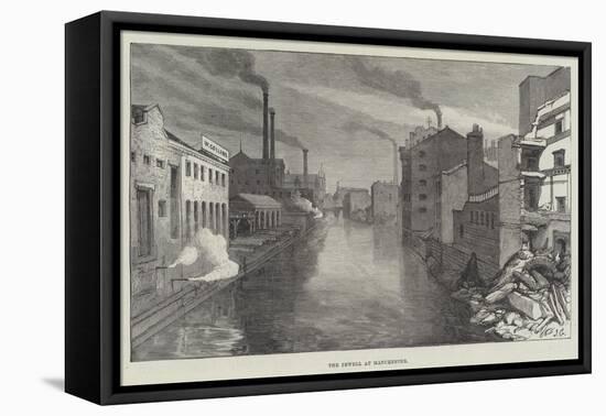 The Irwell at Manchester-Sir John Gilbert-Framed Stretched Canvas