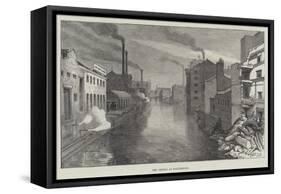 The Irwell at Manchester-Sir John Gilbert-Framed Stretched Canvas