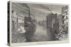The Irwell at Manchester-Sir John Gilbert-Stretched Canvas