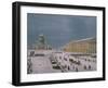 The Isaac Cathedral and the Senate Square in St. Petersburg, 1840s-Paul Marie Roussel-Framed Giclee Print