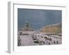 The Isaac Cathedral and the Senate Square in St. Petersburg, 1840s-Paul Marie Roussel-Framed Giclee Print