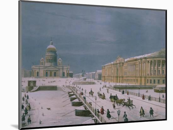 The Isaac Cathedral and the Senate Square in St. Petersburg, 1840s-Paul Marie Roussel-Mounted Giclee Print