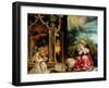 The Isenheim Altarpiece, Central Panel: Concert of Angels and Nativity, 1506-1515-Matthias Grünewald-Framed Giclee Print