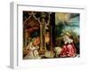 The Isenheim Altarpiece, Central Panel: Concert of Angels and Nativity, 1506-1515-Matthias Grünewald-Framed Giclee Print