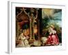 The Isenheim Altarpiece, Central Panel: Concert of Angels and Nativity, 1506-1515-Matthias Grünewald-Framed Giclee Print