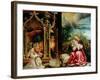 The Isenheim Altarpiece, Central Panel: Concert of Angels and Nativity, 1506-1515-Matthias Grünewald-Framed Giclee Print