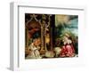 The Isenheim Altarpiece, Central Panel: Concert of Angels and Nativity, 1506-1515-Matthias Grünewald-Framed Giclee Print