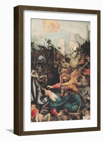 The Isenheim Altarpiece, Right Wing: the Temptation of Saint Anthony-Matthias Grünewald-Framed Giclee Print