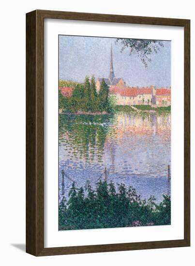 The Island at Lucas Near Les Andelys-Paul Signac-Framed Giclee Print