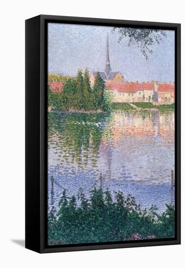 The Island at Lucas Near Les Andelys-Paul Signac-Framed Stretched Canvas