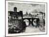 The Island in the Tiber and Bridge of Quattro Capt. Rome Italy-null-Mounted Giclee Print