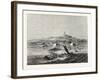 The Island of Ceylon: Distant View of Adam's Peak from Fort Colombo Roads-null-Framed Giclee Print